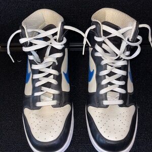 Nike Men's Air Jordan 1 Retro High OG Black, Blue and White Sneakers